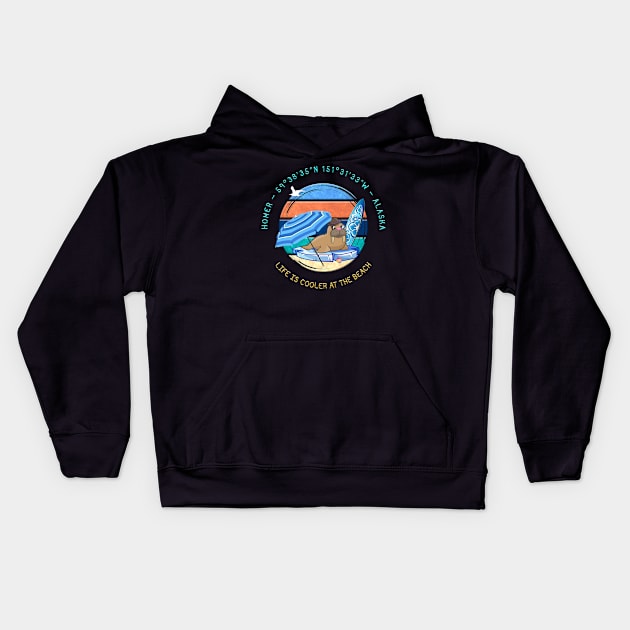 American Beaches - Homer, Alaska Kids Hoodie by funfun